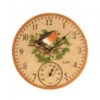 Outside In Designs Robin Wall Clock & Thermometer 12in -Garden Furniture Sales 1632000 5064002 1 2 3 600