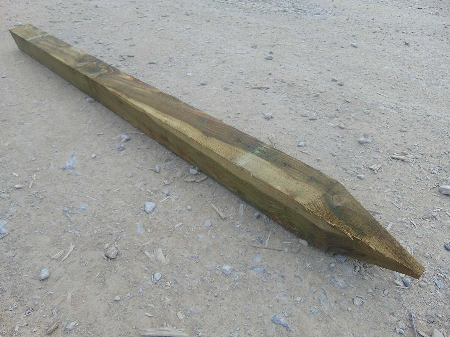 Wooden Fence Post Tanalised 5' X 3" X 3" 3 Wooden Fence Post Tanalised 5' X 3" X 3"