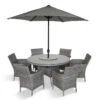 LG Outdoor Monaco Stone 6 Seat Dining Set With Weave Lazy Susan & 3m Parasol -Garden Furniture Sales 5182069 mst set322 2 3 800