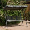 Glendale Textaline 3 Seater Swing Seat -Garden Furniture Sales GlendaleTextaline3SeaterHammockGrey
