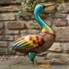 Greenkey Hand Painted Metal Duck - Blue Head -Garden Furniture Sales Hand Painted Metal Duck Blue Head