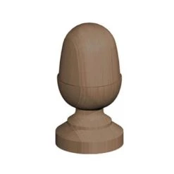 Post Acorn Finial 3" 75mm Brown Treated