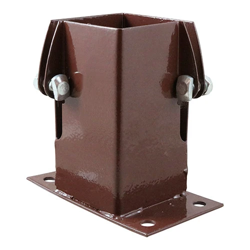 Flush Fit Bolt Down Shoe Bolt Secure Oxide Red 75mm 3 Flush Fit Bolt Down Shoe Bolt Secure Oxide Red 75mm