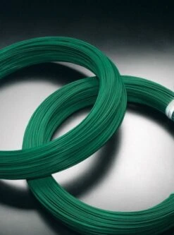 Green PVC Coated Chainlink Line Wire 76m