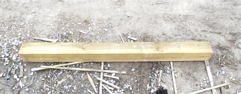 Wooden Gate Post 8' X 7" X 7" Tan 3 Wooden Gate Post 8' X 7" X 7" Tan