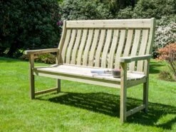 Alexander Rose Malu Pine High Back Bench 5ft -Garden Furniture Sales malu 309 l 1 2048x1537 1