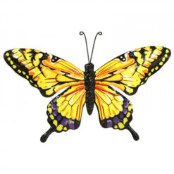 Primus Large Metal Yellow Butterfly Wall Art
