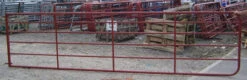 Tubular Field Gate With Gate Eyes Red 14' & 6 Rails