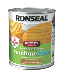 Ronseal Ultimate Protection Hardwood Garden Furniture Stain 750ml