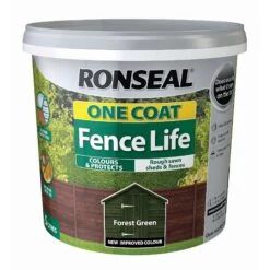 Ronseal One Coat Fence Life 5L -Garden Furniture Sales ronseal one coat fence life forest green