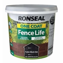 Ronseal One Coat Fence Life 5L -Garden Furniture Sales ronseal one coat fence life tudor black oak