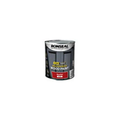 Ronseal 10-Year Weatherproof Satin Wood Paint 750ml -Garden Furniture Sales ronseal red gloss 10 year weatherproof exterior paint 750ml