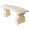 Willowstone Cream Venetian Curved Bench V12W -Garden Furniture Sales v012w oblique