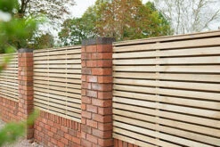Forest Contemporary Double Slatted Fence Panel 0.9m