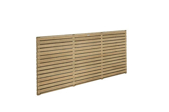 Forest Contemporary Double Slatted Fence Panel 0.9m 5 Forest Contemporary Double Slatted Fence Panel 0.9m - Image 3