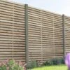 Forest Contemporary Double Slatted Fence Panel 1.8m X 1.8m