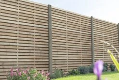 Forest Contemporary Double Slatted Fence Panel 1.8m X 1.8m