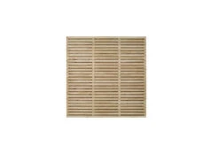 Forest Contemporary Double Slatted Fence Panel 1.8m X 1.8m -Garden Furniture Sales venhhm6 3 1