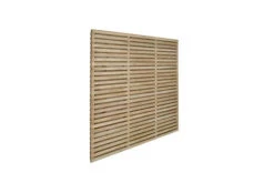 Forest Contemporary Double Slatted Fence Panel 1.8m X 1.8m -Garden Furniture Sales venhhm6 4 1
