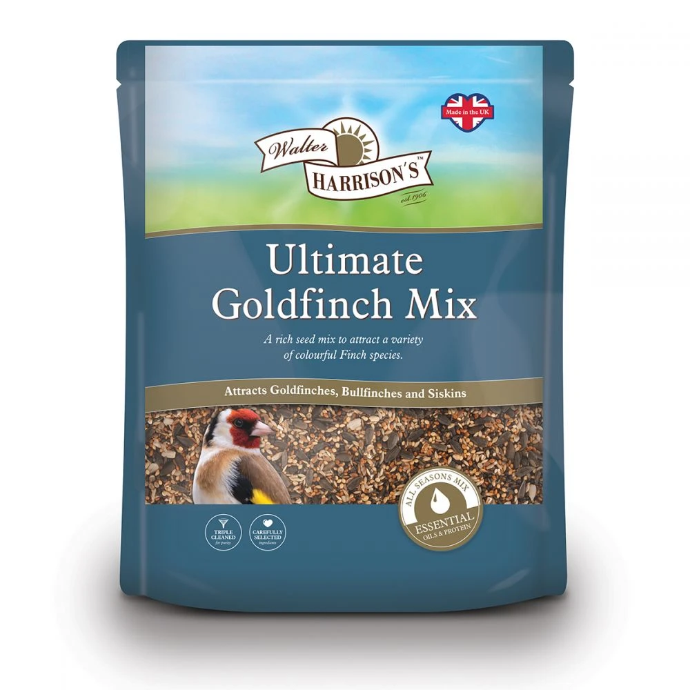 Walter Harrison's Ultimate Goldfinch Mix Bird Feed Pouch 2kg 3 Walter Harrison's Ultimate Goldfinch Mix Bird Feed Pouch 2kg