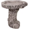 Willowstone Antique Grey Walnut Log Bird Bath WD01AG -Garden Furniture Sales wd001ag 9122