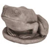 Willowstone Antique Grey Frog On Lily WL516AG -Garden Furniture Sales wl516ag 0147